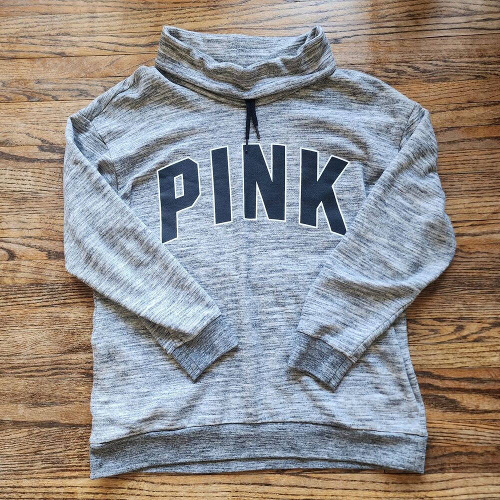Victoria’s Secret Pink Long Sleeve Pullover Cowl Neck Sweatshirt Size Small